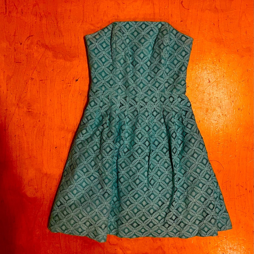 Lilly Pulitzer sundress. Aqua. Excellent condition.  Womens Size 0.